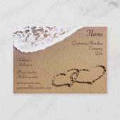 Zwei Herzen im Sand Visitenkarte (Vorderseite)