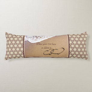 Zwei Herzen im Sandkissen Seitenschläferkissen