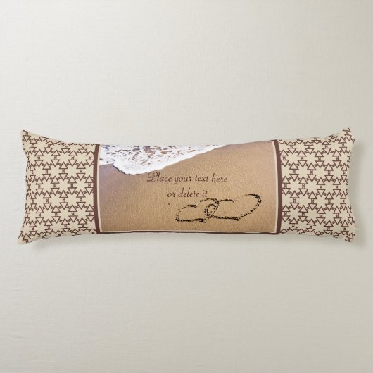 Zwei Herzen im Sandkissen Seitenschläferkissen (Vorderseite)