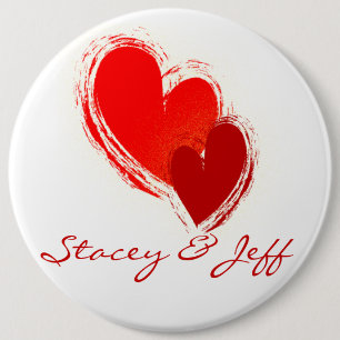 Zwei Herzen in der Liebe Button