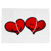 zwei Herzen in der Liebe Große Geschenktüte (Rückseite)