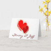 Zwei Herzen in der Liebe Karte (Gelbe Blume)