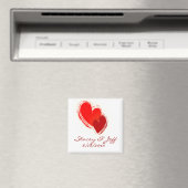Zwei Herzen in der Liebe Magnet (In Situ (Geschirrspüler))