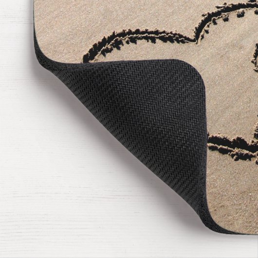 Zwei Herzen in der Sand-Mousepad Mousepad (Ecke)