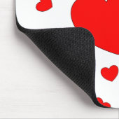 Zwei Herzen in Liebe rot-weiß-Maus-Pad Mousepad (Ecke)