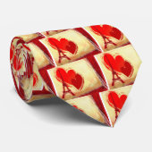 Zwei Herzen in Paris Krawatte (Gerollt)