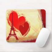 Zwei Herzen in Paris Mousepad (Mit Mouse)