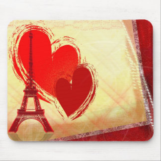 Zwei Herzen in Paris Mousepad