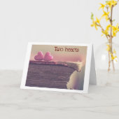 ZWEI HERZEN, JUGEND, MINE **GLÜCKLICH JAHRESZEITRA KARTE (Gelbe Blume)