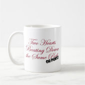 Zwei Herzen Kaffeetasse (Links)