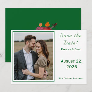 Zwei Herzen Katholische Flat Save The Date Karte