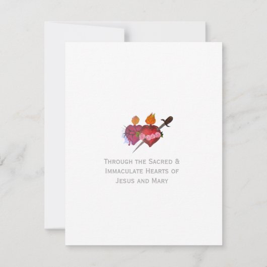 Zwei-Herzen-Katholische-Flat-Save-the-Date-Karte Save The Date (Rückseite)