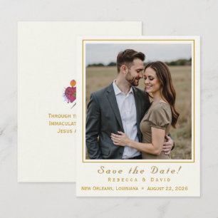 Zwei-Herzen-Katholische-Flat-Save-the-Date-Karte Save The Date