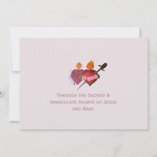 Zwei-Herzen-Katholische-Flat-Save-the-Date-Karte Save The Date (Rückseite)