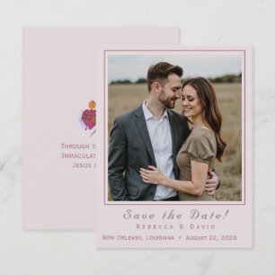 Zwei-Herzen-Katholische-Flat-Save-the-Date-Karte Save The Date