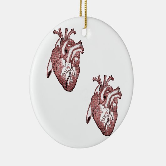 Zwei Herzen Keramikornament (Rechts)