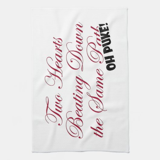 Zwei Herzen Küchentuch (Vertikal)