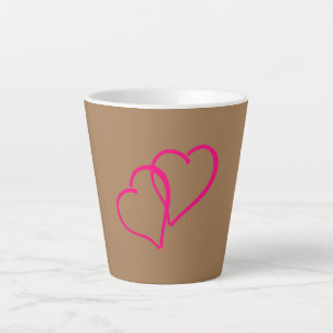 Zwei Herzen Latte Tasse