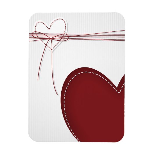 Zwei Herzen Magnet (Vertikal)