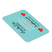 Zwei Herzen Meeresschaum Blau Hochzeit Magnet (Rechte Seite)