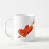 Zwei Herzen - Pfeil 2011 Kaffeetasse (Links)