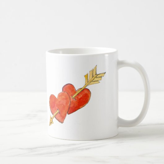 Zwei Herzen - Pfeil 2011 Kaffeetasse (Rechts)