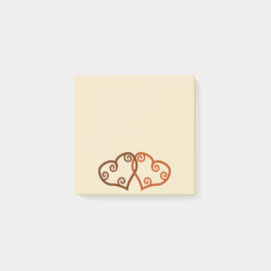 Zwei Herzen Post-it Klebezettel