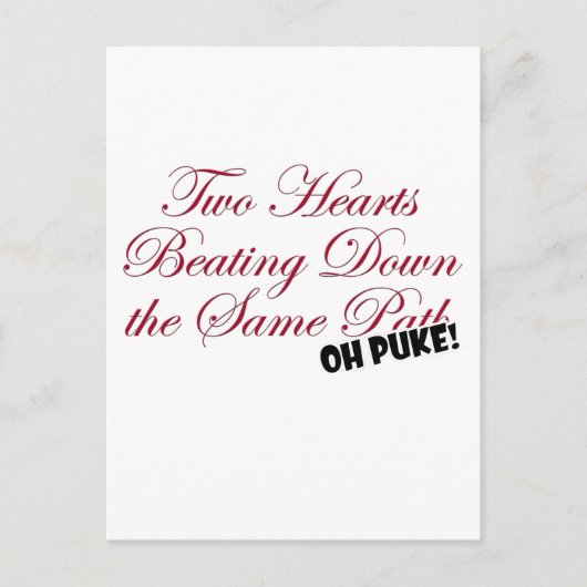 Zwei Herzen Postkarte (Vorderseite)