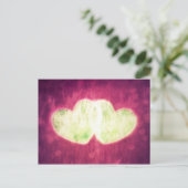 Zwei Herzen Postkarte (Stehend Vorderseite)