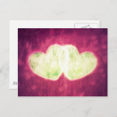 Zwei Herzen Postkarte (Vorne/Hinten)