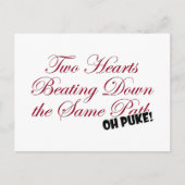 Zwei Herzen Postkarte (Vorderseite)