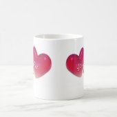 Zwei Herzen romantisch Kaffeetasse (Mittel)
