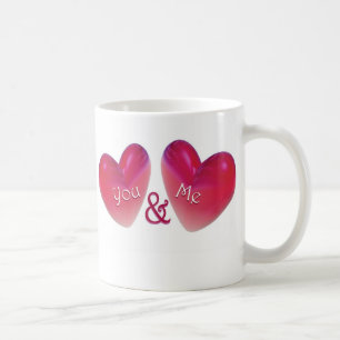 Zwei Herzen romantisch Kaffeetasse