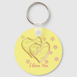 Zwei Herzen, romantische Hochzeit.Personalisiert Schlüsselanhänger