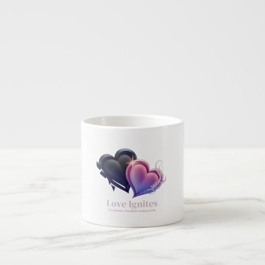 Zwei Herzen Romantische Tasse (Vorderseite)