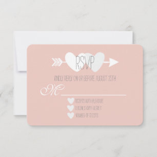 Zwei Herzen RSVP Karte