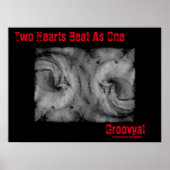 Zwei Herzen schlagen als ein Poster (Vorne)