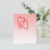 Zwei Herzen schlossen sich zusammen Postkarte (Stehend Vorderseite)