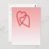 Zwei Herzen schlossen sich zusammen Postkarte (Vorne/Hinten)