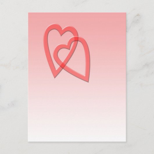 Zwei Herzen schlossen sich zusammen Postkarte (Vorderseite)