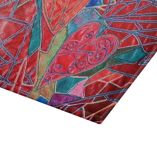 Zwei Herzen Schneidebrett (Ecke)