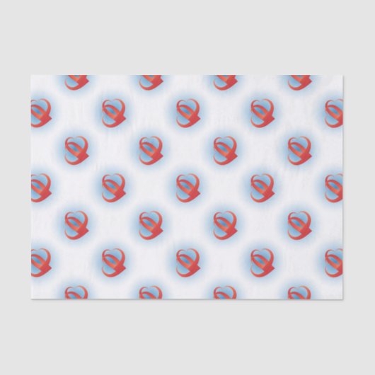 Zwei Herzen Seidenpapier (Vorderseite)