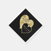 Zwei Herzen Serviette (Ecke)