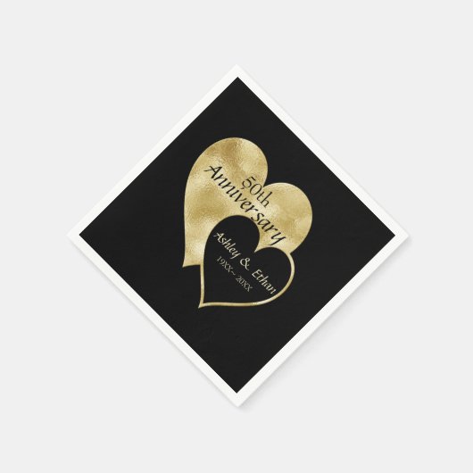 Zwei Herzen Serviette (Ecke)