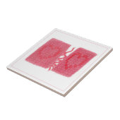 ZWEI HERZEN STRICK 4,25" Keramik Tile Fliese (Seite)