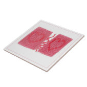 ZWEI HERZEN STRICK 6" Keramik Tile Fliese (Seite)
