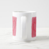 ZWEI HERZEN STRICK Große weiße Tasse (Rückseite)