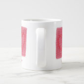 ZWEI HERZEN STRICK Große weiße Tasse + Text (Rückseite)