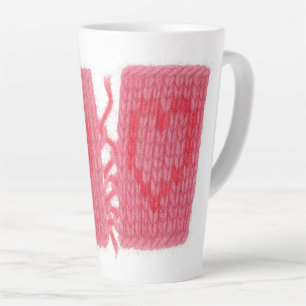 ZWEI HERZEN STRICK hoch Latte Tasse