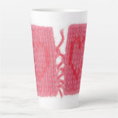 ZWEI HERZEN STRICK hoch Latte Tasse (Vorderseite)